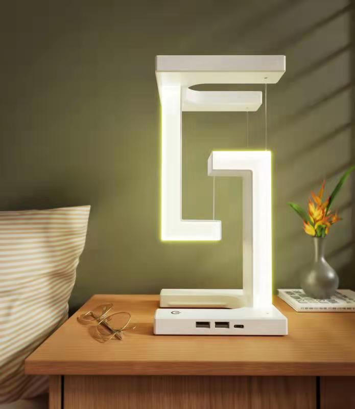 lampe flottante avec chargeur sans fil pour smartphone